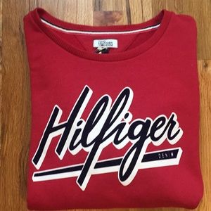 NWT Red Tommy Hilfiger Denim Graphic Sweatshirt!